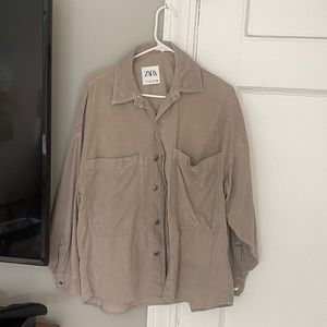Zara oversized corduroy shirt